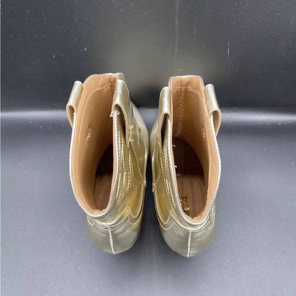 Soda Women Cowboy Western Stitched Boots Cowgirl RENO-S Size 8 Gold - Picture 6 of 12